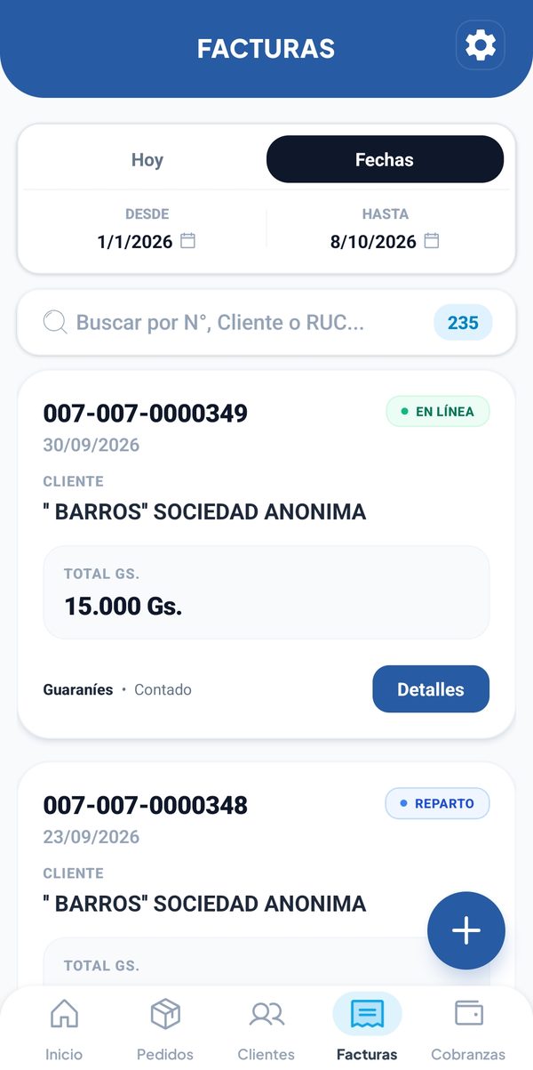 Listado de facturas