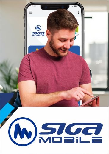 Vendedor usando Siga Mobile en su celular